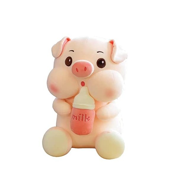 LANKYBOX Peluche Peluche Animal Peluche Jouet Doux Kawaii bébé Cochon Boire Lait poupée en Peluche Rose décoration Coussin da