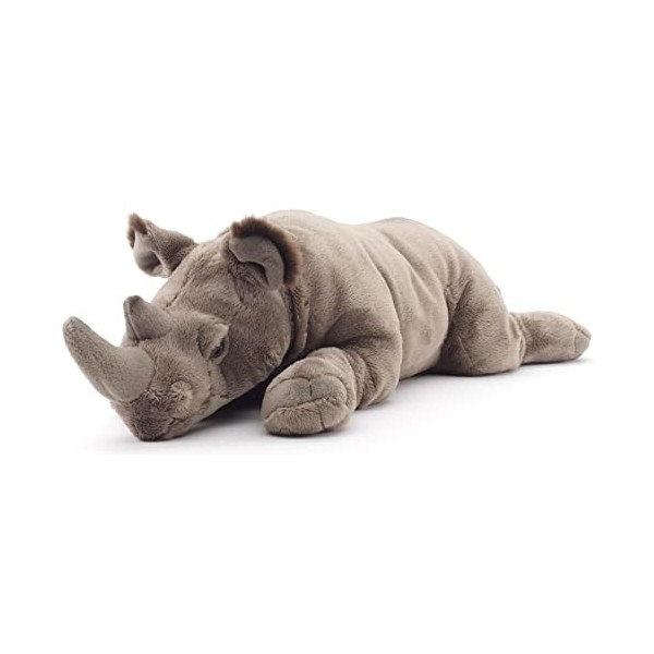 Uni-Toys - Rhinocéros grand format couché - 54 cm longueur - Peluche Rhino - Peluche doudou