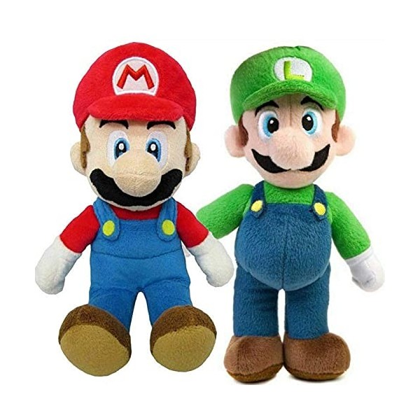 lhtczzb Lot de 2 poupées en peluche Super Mario Bros de 35 cm - Jouet pour enfants - Anniversaire