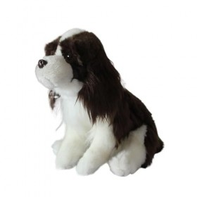 JOEBO Poupée en Peluche Beagle simulée, Animal Chiot Cavalier King Charles épagneul, Doux et Mignon, Cadeau daccompagnement,