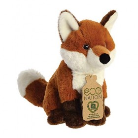 Aurora, 35009, Eco Nation, Renard, 23 cm, Peluche, Marron & Blanc