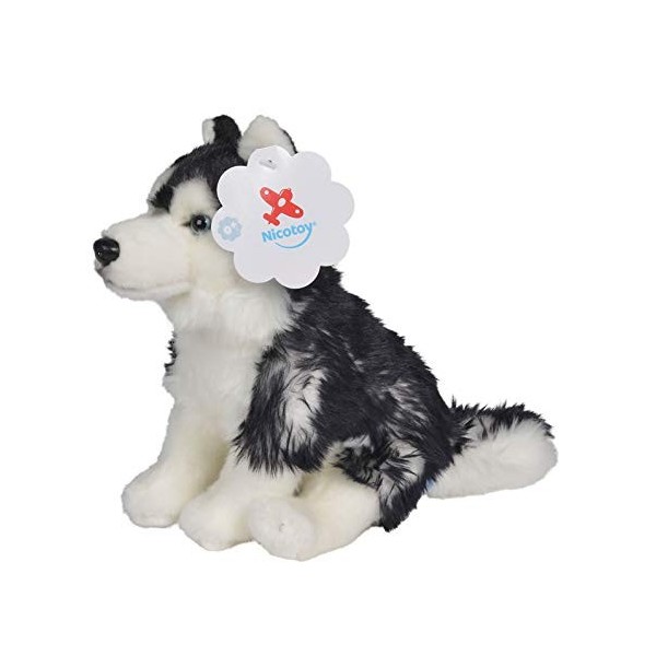 NICOTOY- Peluche, 6305890024, Blanc et Noir