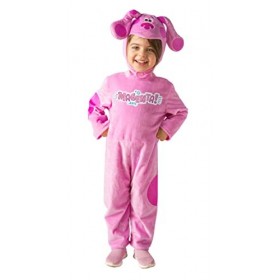 Ciao- Magenta chien rose grenouillère peluche fille costume déguisement original Blues Clues Taille 4-6 ans 