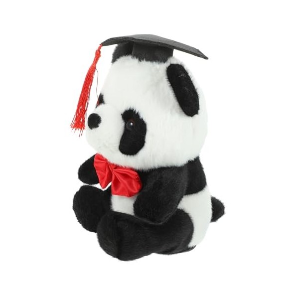 ibasenice 2024 Peluche Panda Graduation en Peluche avec Chapeau 2024 Graduation Poupées Animal en Peluche Panda Poupée Gradua