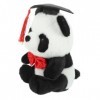 ibasenice 2024 Peluche Panda Graduation en Peluche avec Chapeau 2024 Graduation Poupées Animal en Peluche Panda Poupée Gradua