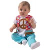 EUROCARNAVALES Déguisement petit hippie bébé - Multicolore - 6 à 12 mois 67-69 cm 