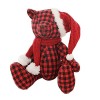 DIKACA 1 PC Ours À Carreaux Ours De Noël Petits Animaux en Peluche Ours en Vrac Animaux en Peluche Jouets en Peluche De Noël 