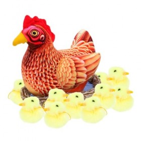 VICASKY 1 Jeu Peluche Poussin Bébé Poulet en Peluche Ornements De Poupée De Pâques Peluche De Marécage Poussin Poupée Peluche