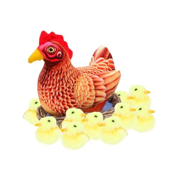 VICASKY 1 Jeu Peluche Poussin Bébé Poulet en Peluche Ornements De Poupée De Pâques Peluche De Marécage Poussin Poupée Peluche