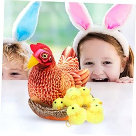 VICASKY 1 Jeu Peluche Poussin Bébé Poulet en Peluche Ornements De Poupée De Pâques Peluche De Marécage Poussin Poupée Peluche