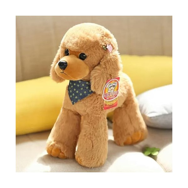 KiLoom Simulation Peluche Teddy Dog Dolls Peluche Doux Chiot Jouets Beau Caniche Coussin pour Filles Bébé Cadeau 40cm 1