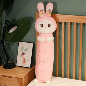 NOpinz Dessin animé Animal Long Lapin Peluche Jouet en Peluche Long Lapin avec règle Oreiller de Sommeil poupée Tapis Enfants