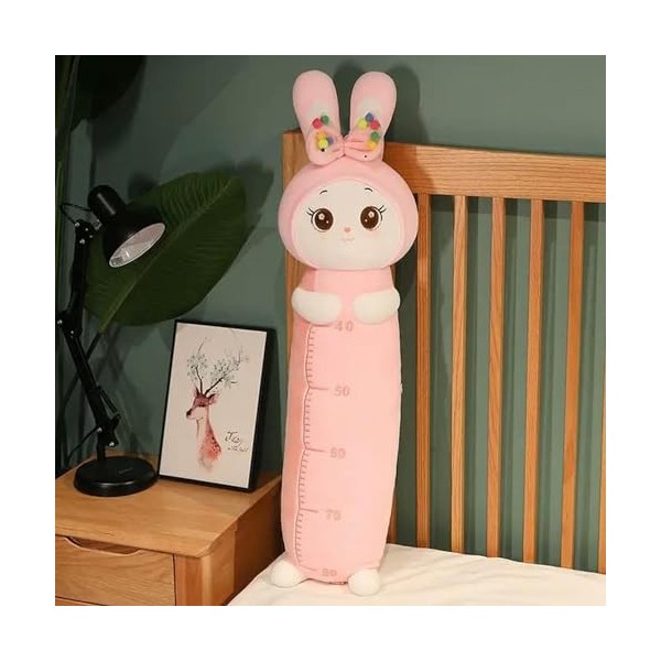 NOpinz Dessin animé Animal Long Lapin Peluche Jouet en Peluche Long Lapin avec règle Oreiller de Sommeil poupée Tapis Enfants