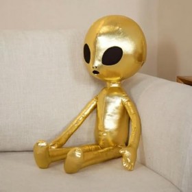 Creative Or Argent Alien Peluche Jouet en Peluche Oreiller Poupée Jouet Enfants Garçon Cadeaux D’Anniversaire 85cm 2