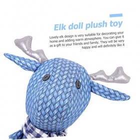 NAMOARLY 1Pc Wapiti Poupée Animal Jouet Animaux Jouets Bleu Marine Oreillers Moelleux Animaux en Peluche Jouets pour Enfants 
