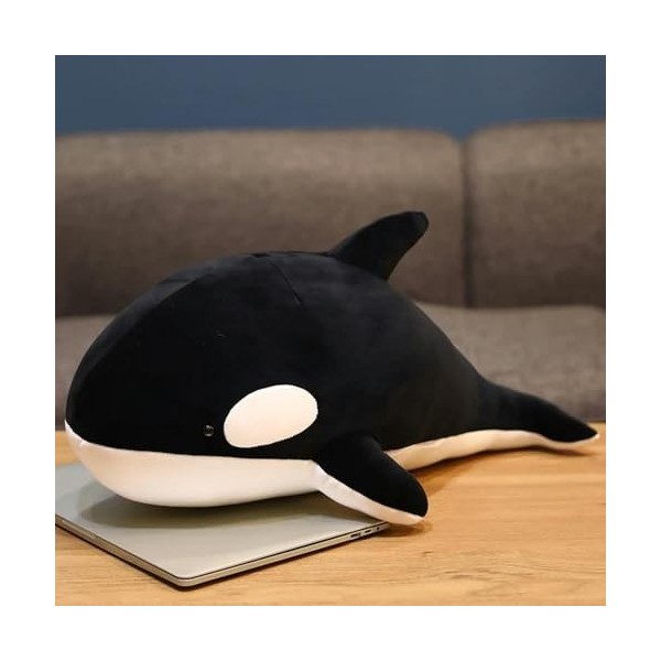 EacTEL Mignon épaulard Peluche Jouet Animal Requin Doux Oreiller Enfants Cadeau Kawaii Baleine Noire Anniversaire Cadeau de N