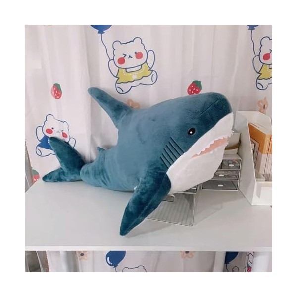 NOpinz Dessin Animé Requin Géant en Peluche Jouet Animal Oreiller Enfants Cadeau D’Anniversaire Cadeau De Noël 100cm 1