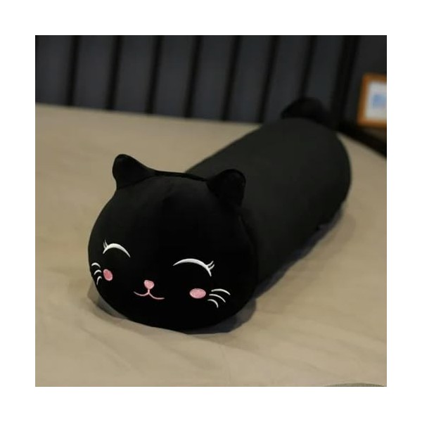 EacTEL Géant Kawaii Chat Peluche Sommeil Long Oreiller Matelas Chaton Mignon en Peluche Animal Poupée Enfants Cadeaux De Noël