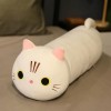 EacTEL Géant Kawaii Chat Peluche Sommeil Long Oreiller Matelas Chaton Mignon en Peluche Animal Poupée Enfants Cadeaux De Noël