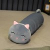 EacTEL Géant Kawaii Chat Peluche Sommeil Long Oreiller Matelas Chaton Mignon en Peluche Animal Poupée Enfants Cadeaux De Noël