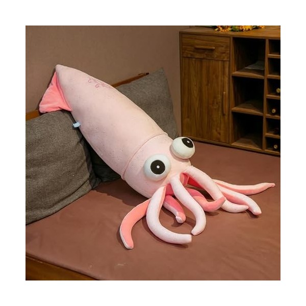 Grand Réaliste Mignon Calmar en Peluche Jouet en Peluche Animal De La Mer Seiche Oreiller Simulation Poulpe Poupée Infantile 