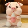 EacTEL Bouteille de Lait Cochon Peluche Jouet en Duvet Coton Peluche poupée Cadeau d’Anniversaire Oreiller décoration poupée 