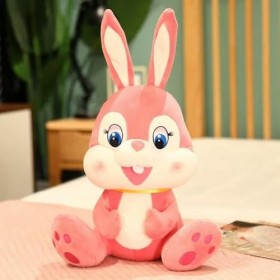 Sourire Grosse Dents Lapin Peluche Jouet Mignon Lapin en Peluche Dessin Animé Animal Poupée Home Decor Anniversaire Cadeau De