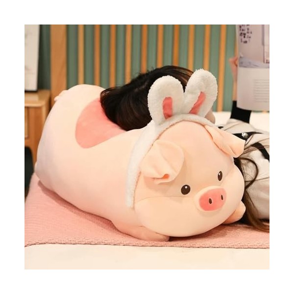 SaruEL Cochon Mignon avec Lapin en Peluche Animal Poupée Mignon Cadeau Kawaii Cochon en Peluche Jouet Anniversaire Cadeau de 