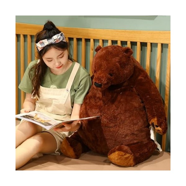 LfrAnk Ours en Peluche Doux Ours en Peluche surdimensionné Oreiller en Peluche Tapis Animal pour Cadeau d’Anniversaire Enfant