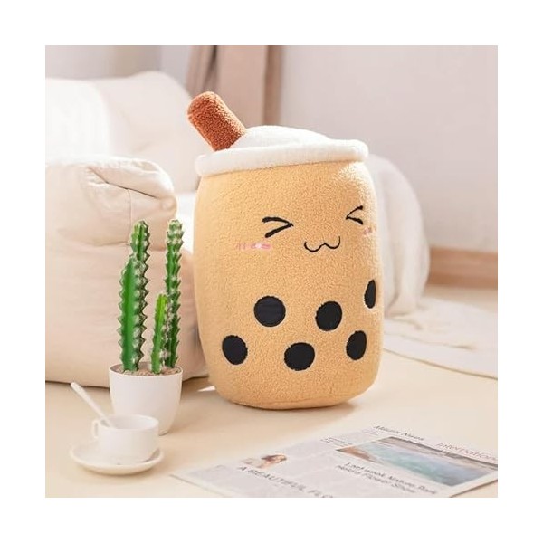 LfrAnk Peluche Bubble Tea Peluche Jouets Lait Thé Tasse en Peluche Oreiller Coussin Alimentaire Enfants Cadeau D’Anniversaire