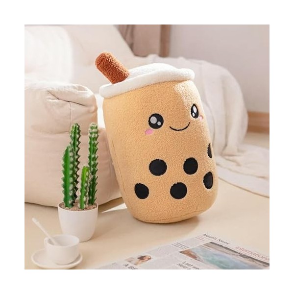 LfrAnk Peluche Bubble Tea Peluche Jouets Lait Thé Tasse en Peluche Oreiller Coussin Alimentaire Enfants Cadeau D’Anniversaire