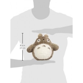 PELUCHE TOTORO DUVETEUX GRIS CLAIR - M - 22 CM