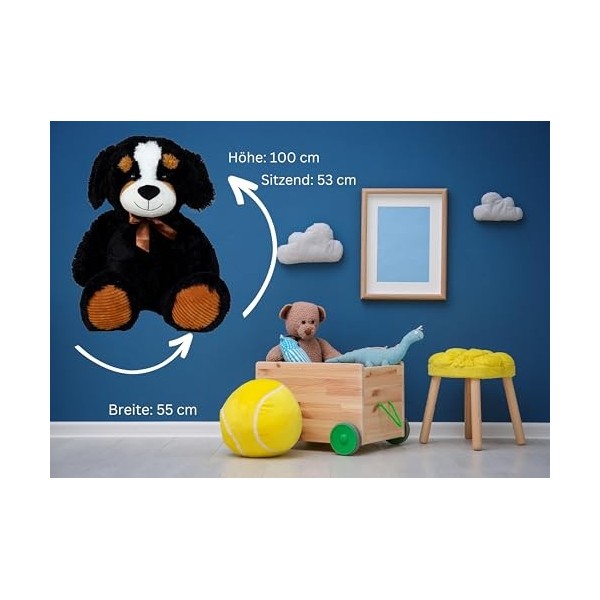 Lifestyle & More Peluche Chien Ours en Peluche XXL 100 cm Grand Doudou Velours Doux