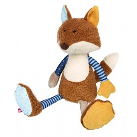 Sigikid 42849 Peluche Renard Patchwork Sweety Doudou pour Jouer et Doudou en mélange de matériaux Doux pour bébés et Enfants,