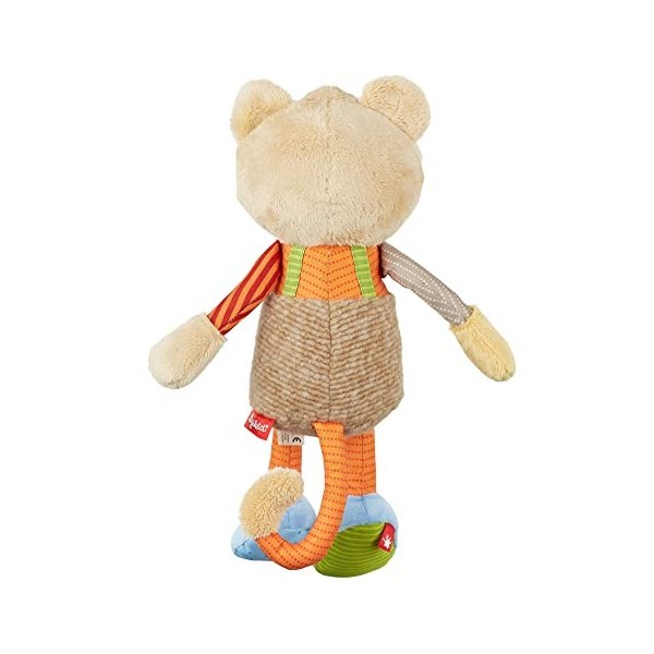 Sigikid 42852 Peluche Tiger Patchwork Sweety Doudou à Jouer et à câliner en mélange de matériaux Doux pour bébés et Enfants, 