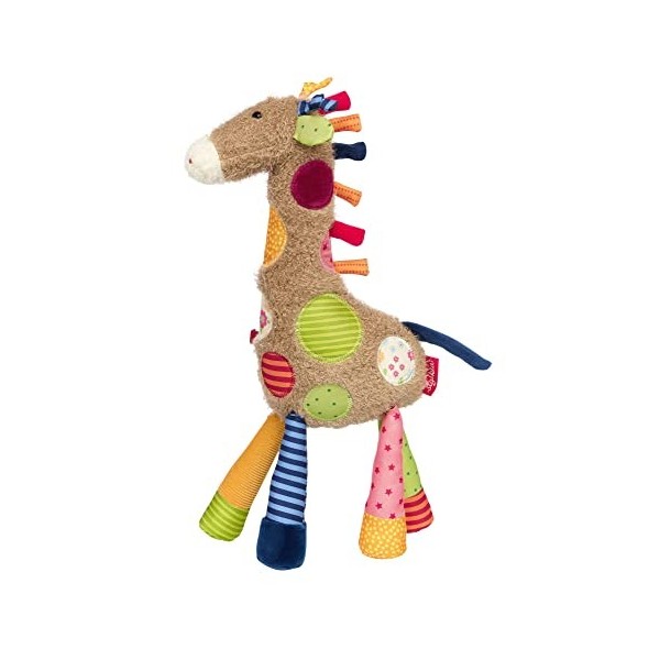 Sigikid 42837 Peluche Girafe Patchwork Sweety Doudou à Jouer & Doudou en Mélange de Matières Douces pour Bébés et Enfants, Ga