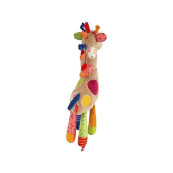 Sigikid 42837 Peluche Girafe Patchwork Sweety Doudou à Jouer & Doudou en Mélange de Matières Douces pour Bébés et Enfants, Ga