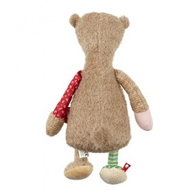 SIGIKID 42840 - Ours en peluche - Patchwork Sweety - Doudou pour jouer et câliner - En mélange de matériaux doux - Pour bébés