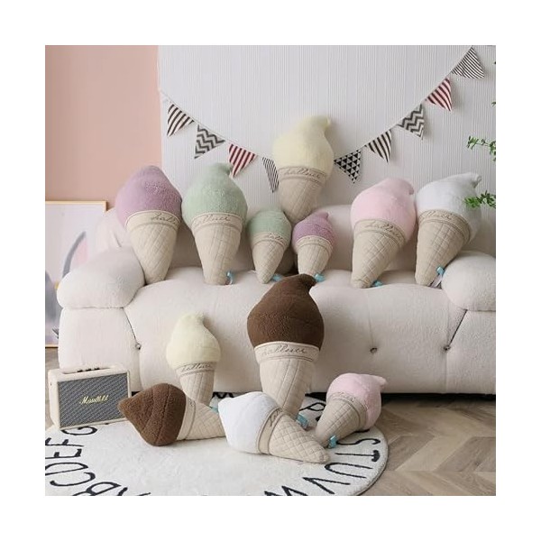 Kawaii Peluche Crème Glacée Peluche Jouet Dessin Animé Crème Glacée Tasse en Peluche Nourriture Coussin Cadeau pour Enfants F