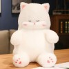 KiLoom Sleepy Cats Doll Peluche Douce Peluche Jouet Chat Chaton Blanc Animal Oreiller Coussin Arrière Beaux Cadeaux pour Enfa