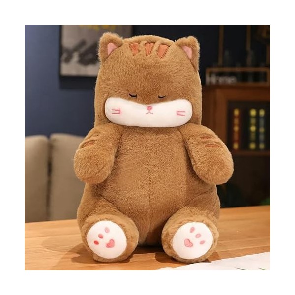 KiLoom Sleepy Cats Doll Peluche Douce Peluche Jouet Chat Chaton Blanc Animal Oreiller Coussin Arrière Beaux Cadeaux pour Enfa