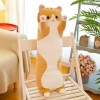NOpinz Nouveau Mignon Doux Long Chat Oreiller en Peluche Jouet en Peluche Bureau Sieste Oreiller Lit Sommeil Oreiller Décorat