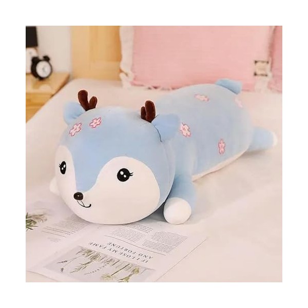 Énorme Doux Kawaii Cerf en Peluche Mignon Animal en Peluche Enfants Canapé-Lit Oreiller Dessin Animé Cadeau De Noël 80cm 3