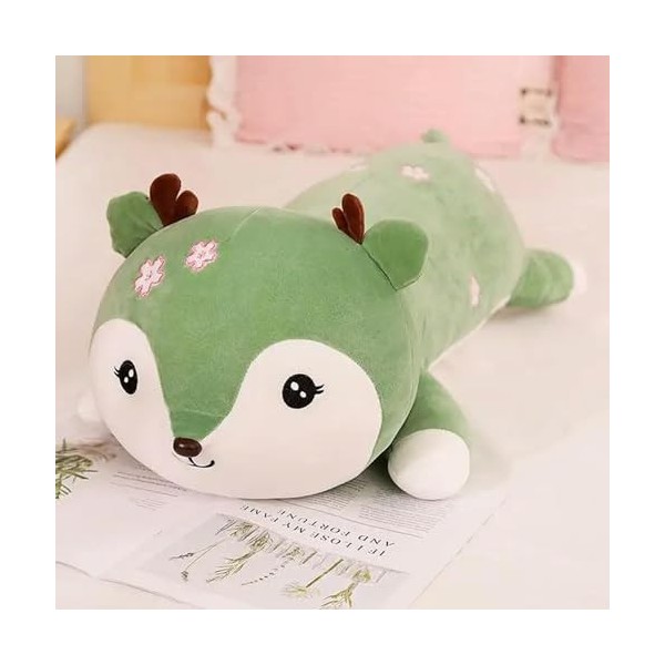 Énorme Doux Kawaii Cerf en Peluche Mignon Animal en Peluche Enfants Canapé-Lit Oreiller Dessin Animé Cadeau De Noël 80cm 3