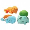 Pokémon Lot de 3 peluches Carapuce endormi, Charmander et Bulbasaure de 12,7 cm – Sous licence officielle – Ajoutez à votre c