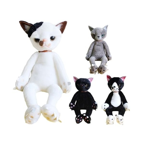 Kawaii Chat Jouet en Peluche, Jouet Réaliste pour Chat en Peluche Doux, Peluche Animale Mignonne Et Confortable De Conception