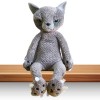 Kawaii Chat Jouet en Peluche, Jouet Réaliste pour Chat en Peluche Doux, Peluche Animale Mignonne Et Confortable De Conception