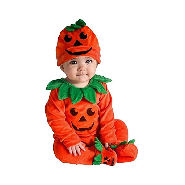 MNSWR Halloween Bébé Costume Enfant Déguisement Citrouille Halloween Déguisement Bébé 12 Mois Halloween 9 Mois Deguisement Hi