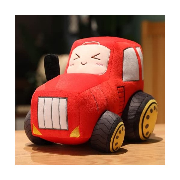 Peluche 30cm Kawaii Tracteur Jouet Mignon Simulation Voiture Peluche poupée Remplissage Doux Tracteur de Bande dessinée Oreil