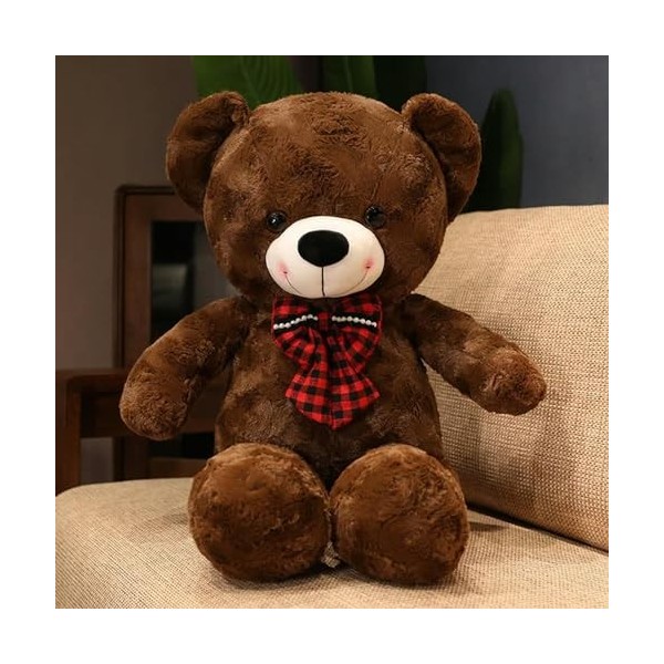 Kawaii Ours en Peluche avec écharpe en Peluche Animal Ours en Peluche Poupée Oreiller Enfants Amoureux Cadeau d’Anniversaire 